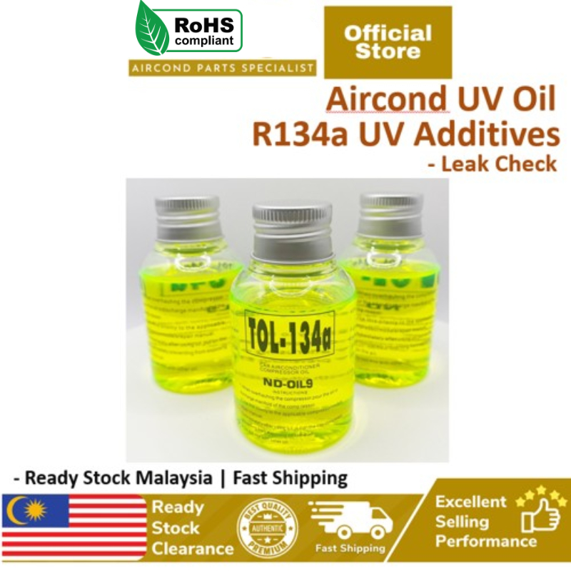 R134a Compressor Air Cond Oil UV Dye Leak Additives 70ml Check Bocor ...