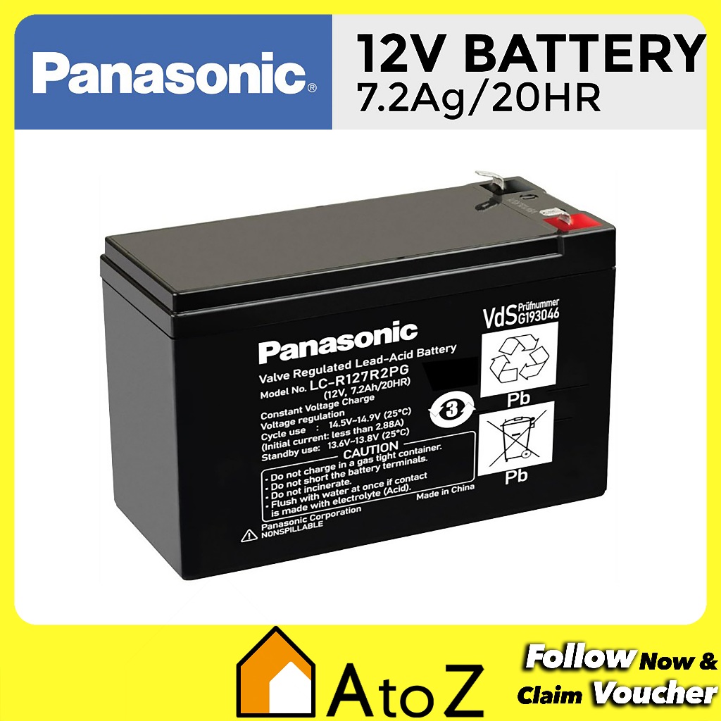 Panasonic 12V Battery Bateri 12V Backup Storage Auto Gate Lead-Acid Battery  LC-R127R2PG 12v 电池蓄电池 bateri 9v | Shopee Malaysia