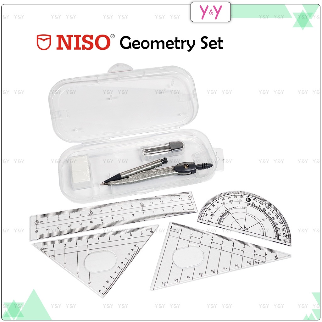 Niso Geometry Set / Mechanical Compass Set / Mathematical Instruments ...