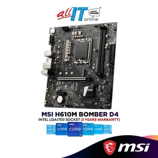 MSI H610M BOMBER DDR4 Micro ATX (mATX) Intel Motherboard | Intel LGA1700 Socket