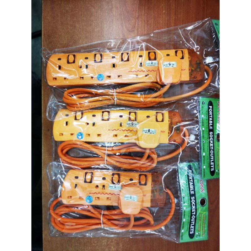 MYHOM 100% FULL COPPER Extension Wire Socket Trailing Socket 2m 5m ...