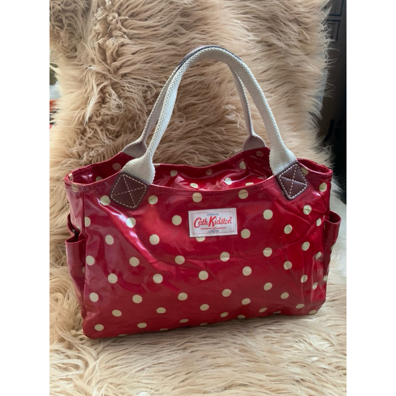 Cath Kidston Red Polka Dot Bag Shopee Malaysia