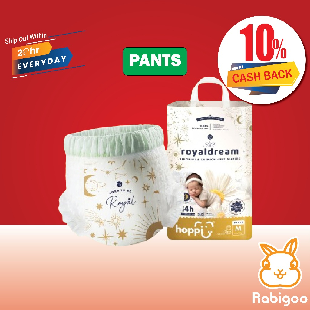 CASHBACK 10%] HOPPI ROYAL DREAM DIAPERS PANTS | Shopee Malaysia