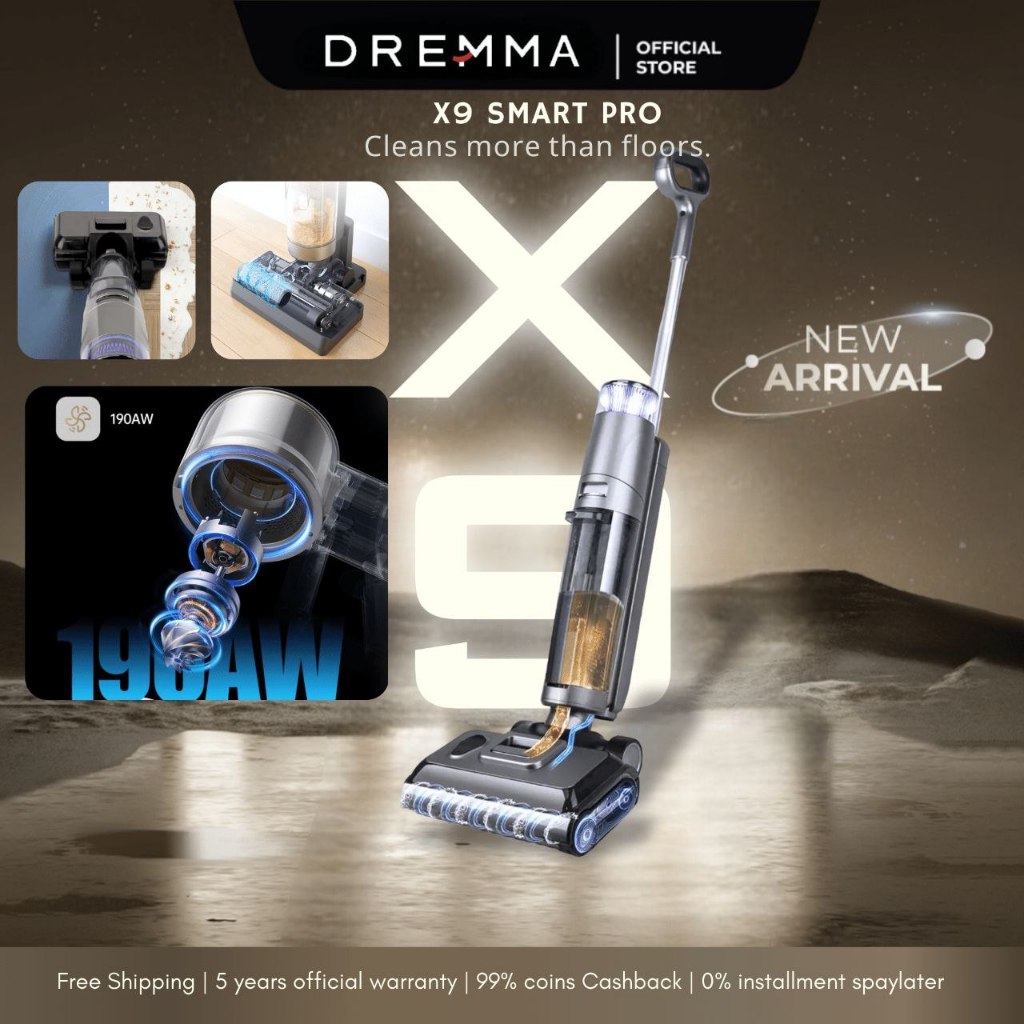 Dremma 2024 NEWEST X9 PREMIUM Cordless Wet And Dry Mop Vacuum Cleaner