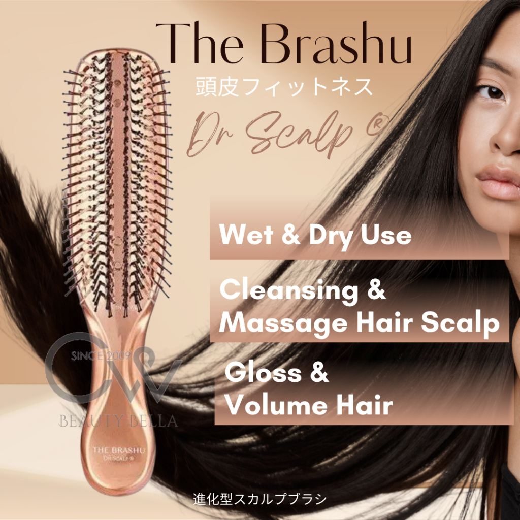 CW The Brashu Willa Dr Scalp Comb Brush from Japan 日本干湿两用清洁按摩头皮梳