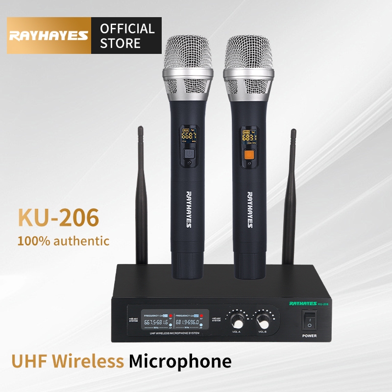 RAYHAYES KU 206 original professional Wireless Microphone Adjustable Frequency Volume Wireless Microphone set