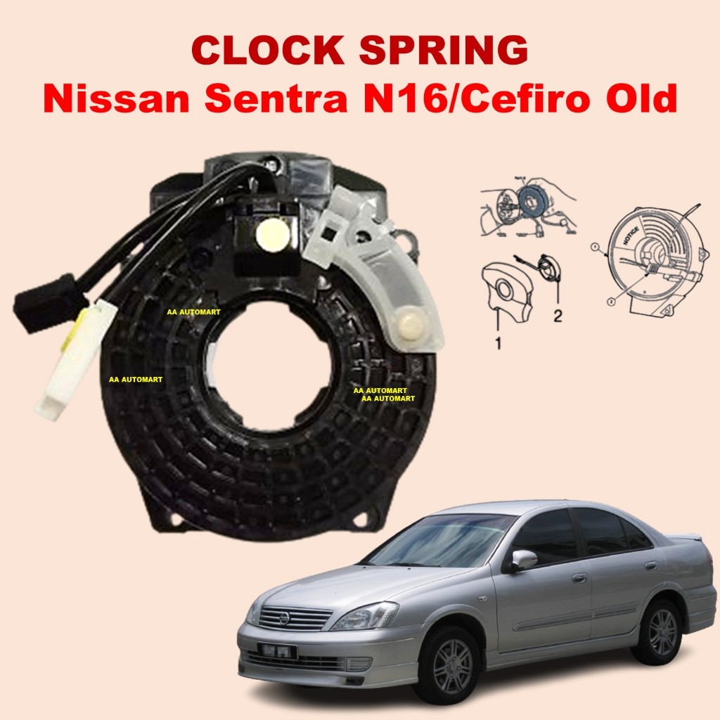 ORIGINAL Nissan Sentra N16/Cefiro Old Airbag Spring Cable Clock Spring ...