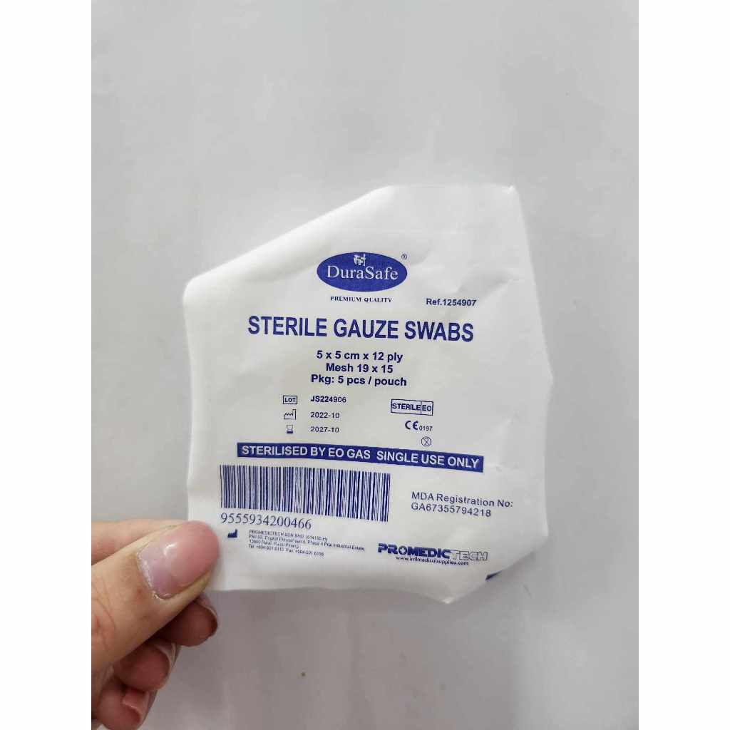 Durasafe Sterile Gauze Swabs Cm X Cm Pcs Pouch Shopee Malaysia