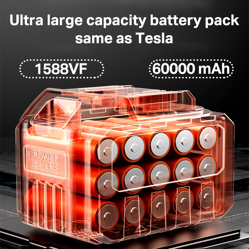 988VF 588VF Large capacity lithium battery Cordless drill battery for ...