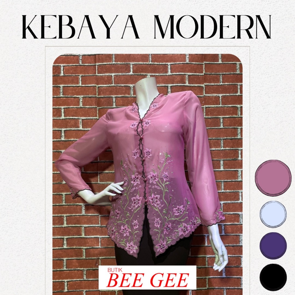 Kebaya Modern  Chiffon [Kebaya Nyonya Style with Premium