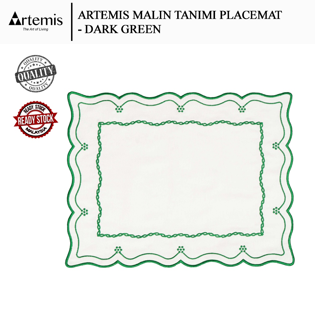Artemis Malin Tanimi Placemat – Dark Green | Shopee Malaysia