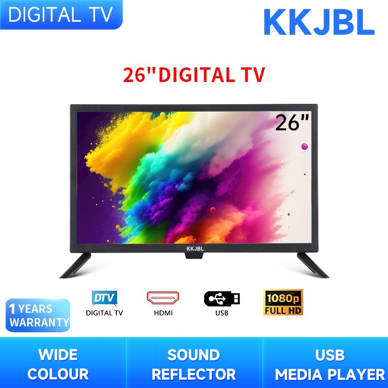 KKJBL Digital TV 26 inch HD LED with VGA & HDMI Build in DVBT/MYTV