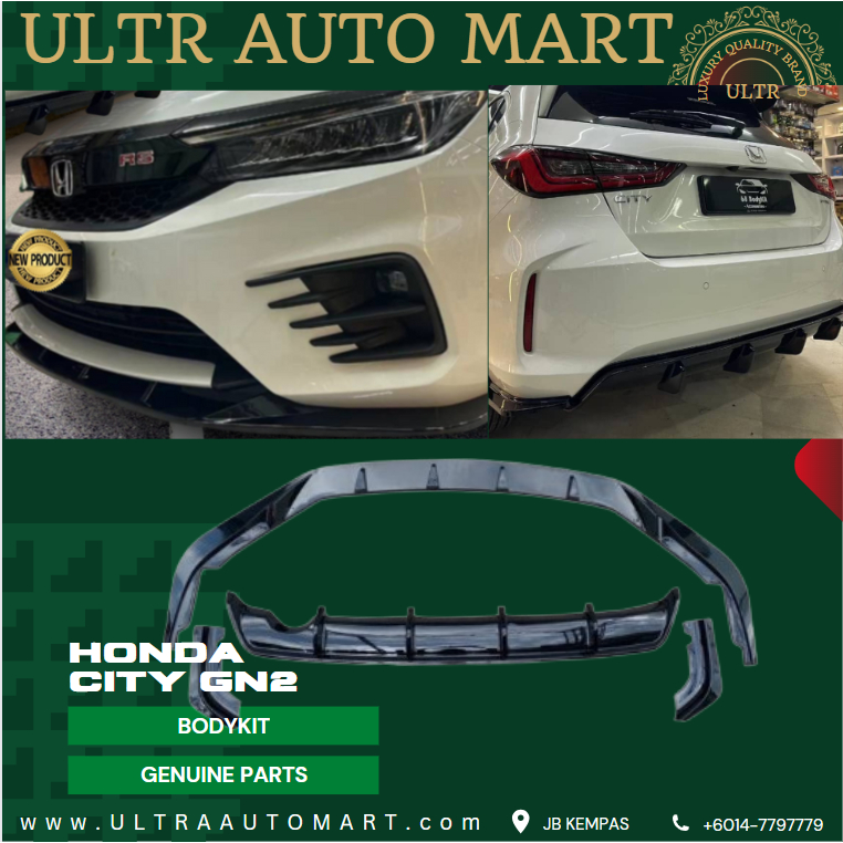 HONDA CITY GN2 2020-2023 V3 4 SHARK HATCHBACK PIANO BLACK RS BODYKIT ...