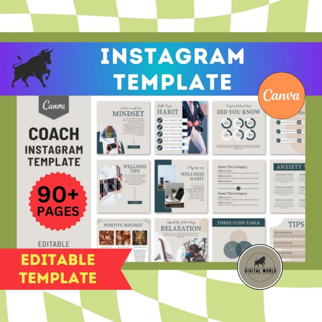 Coach Instagram Template | Canva Template | Life Coach Instagram Posts ...