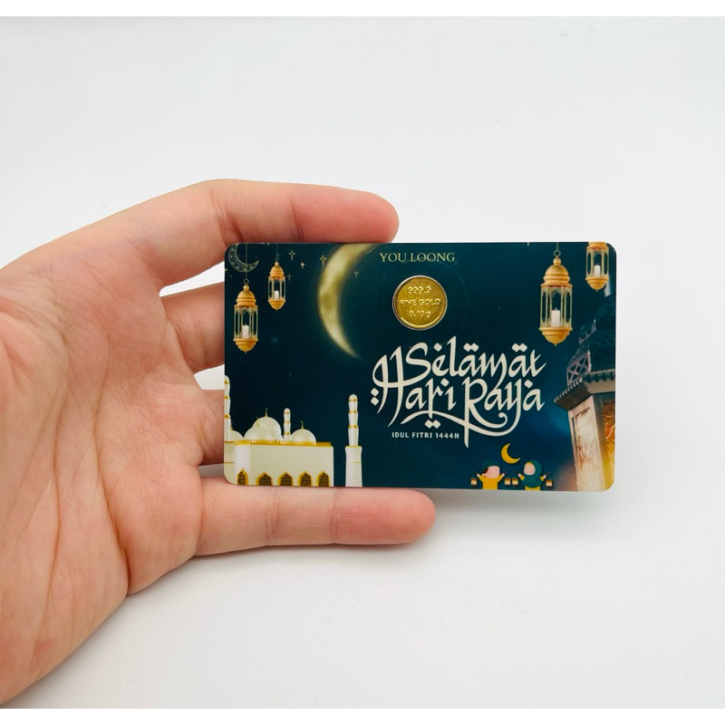 Youloong Raya Edisi/Edition Selamat Hari Raya 0.1Gram goldbar 999.9GOLD ...