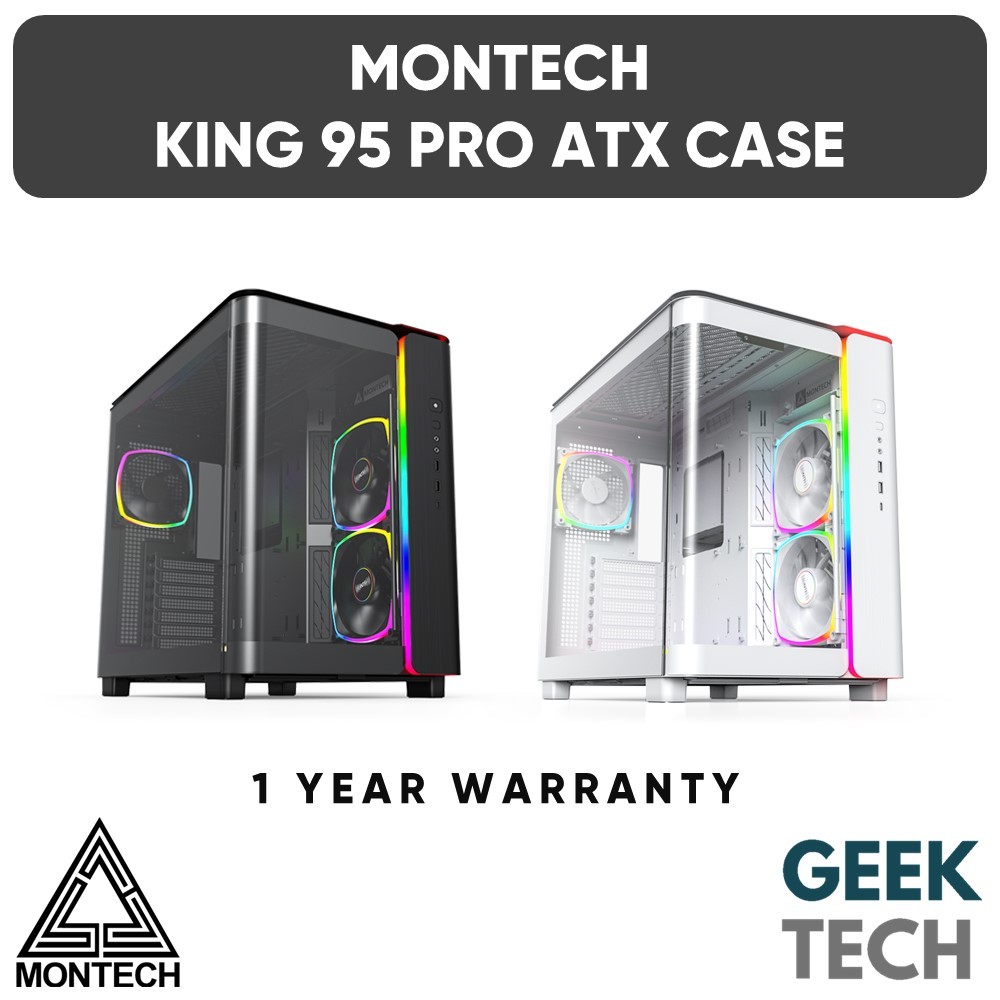 MONTECH King 95 Pro Dual-Chamber ATX Mid-Tower PC Gaming Case, High ...