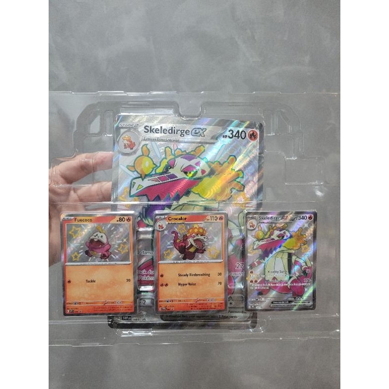 Fuecoco, Crocalor, Skeledirge ex - SVP079,080,081 - Shiny PromoPokemon ...