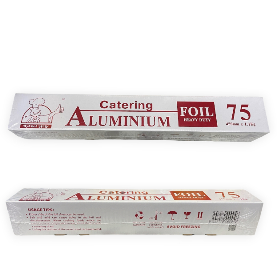 MyChef Heavy-Duty Catering Aluminium Foil 450mm x 75m (1.1kg) | Shopee