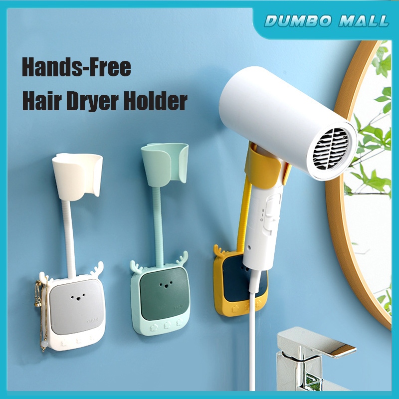 Hair Dryer Holder Wall Mounted HairDryer Hanger Organizer Storage