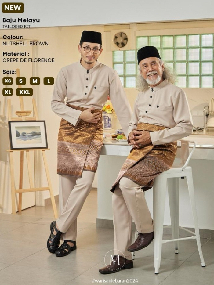 BAJU MELAYU ZIYAD RAYA | NUTSHELL BROWN | | Shopee Malaysia