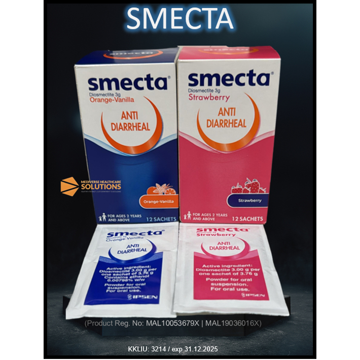 Smecta Diosmectite Strawberry Orange Vanilla Sachet Flavour Powder Oral ...