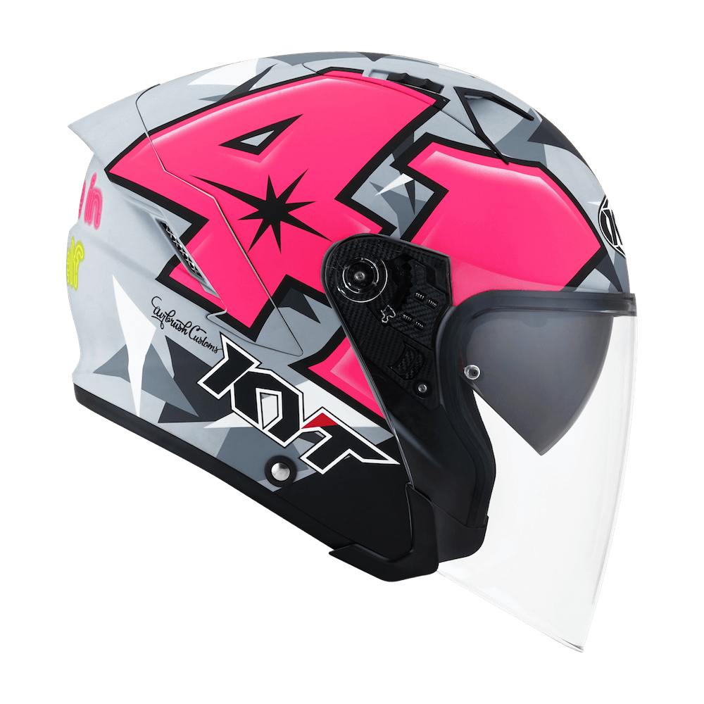 KYT NFJ HELMET DOUBLE VISOR OPEN FACE VISOR RACHET KIT SET