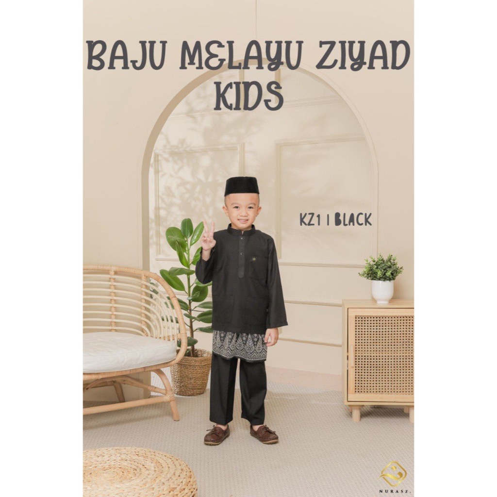 BAJU MELAYU ZIYAD KANAK - KANAK !! REGULAR FIT !! COTTON LINEN ORIMONO ...