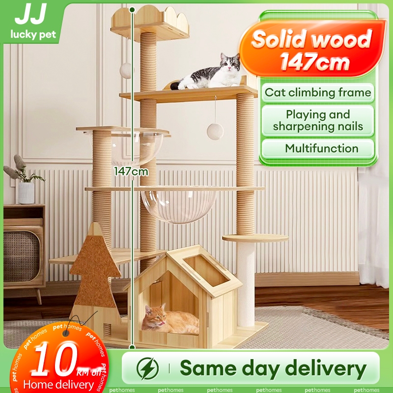 Cat Tree solid wood cat climbing frame 170cm odorless Formaldehydefree