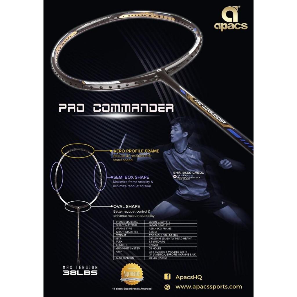 Apacs Badminton Racket Pro Commander / Raket Badminton Apacs Pro ...