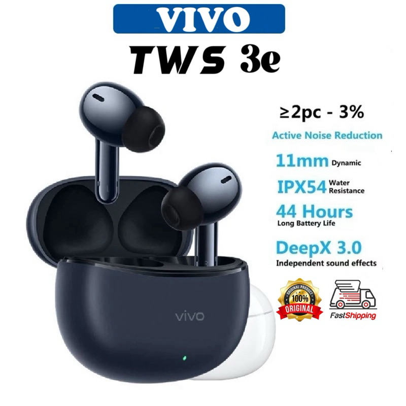 🔥Original VIVO TWS 3e wireless Bluetooth Earbuds noise reduction ...