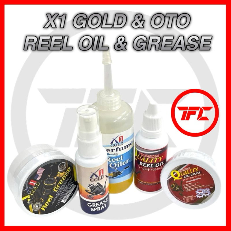 OTO & X1 Gold Premium Quality Fishing Reel Oil & Grease Service Repair Maintenance  Lubricant Lube