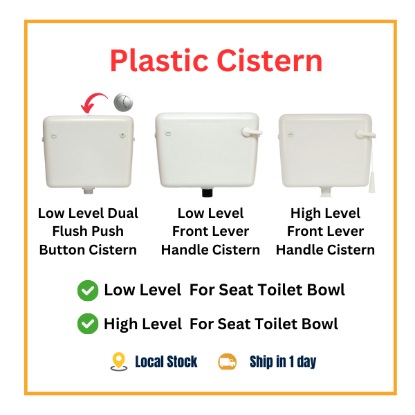 6L Low Level Cisten High Level Cistern Plastic Cistern Pam Tandas Kotak ...