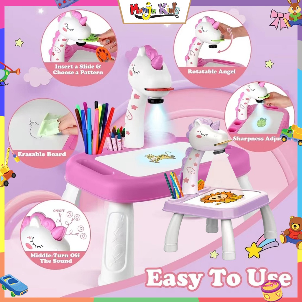 Giraffe Projection Painting Table – Creative Learning Art Set for Kids