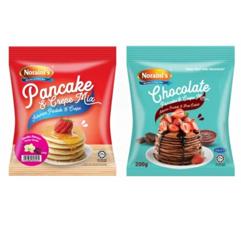Noraini's Pancake & Crepe Mix/Tepung Penkek Segera Flavor Vanilla and