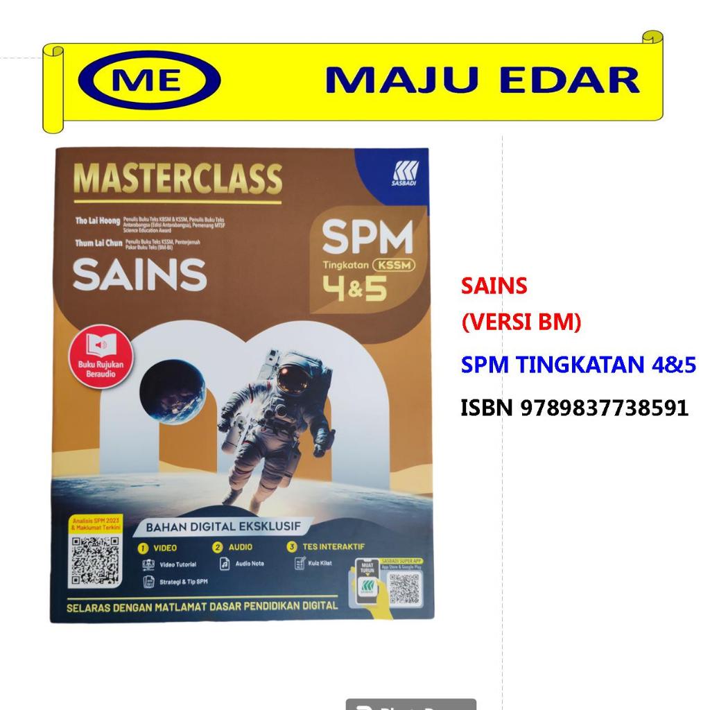 2024 [SASBADI] MASTERCLASS SPM TINGKATAN 4&5 KIMIA FIZIK BIOLOGI SAINS ...