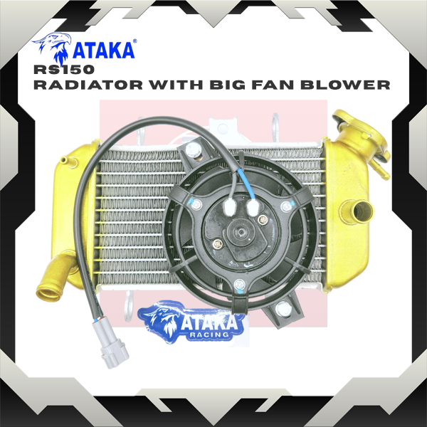 ATAKA RS150 RACING RADIATOR WITH BIG FAN BLOWER 500ML 32MM VelocityCool ...