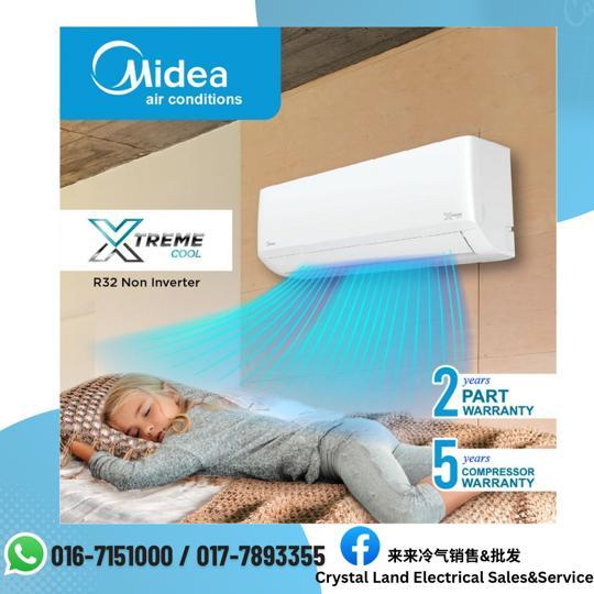 OFFER~~Midea 1.0HP-2.5HP Non Inverter Aircond R32 | Shopee Malaysia