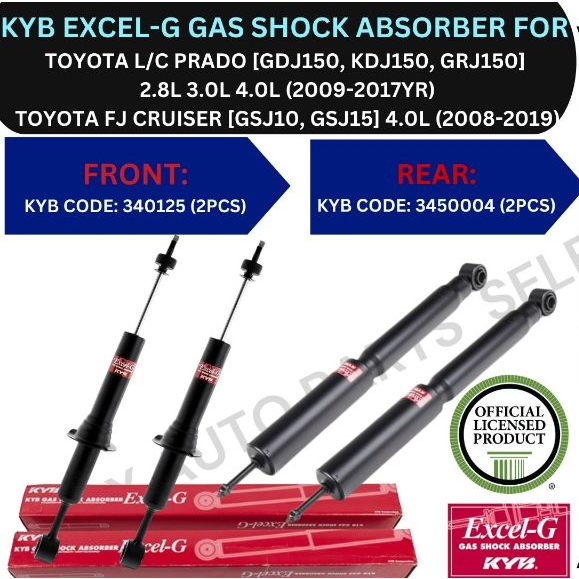 KYB GENUINE ABSORBER (FRONT, REAR) FOR TOYOTA TOYOTA L/C PRADO [GDJ150 ...