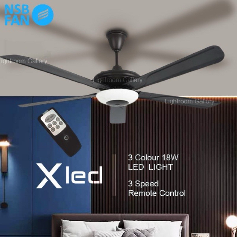 [New 4 Speed] NSB Fan Xled 56inch Ceiling Fan New [Sirim] With Super