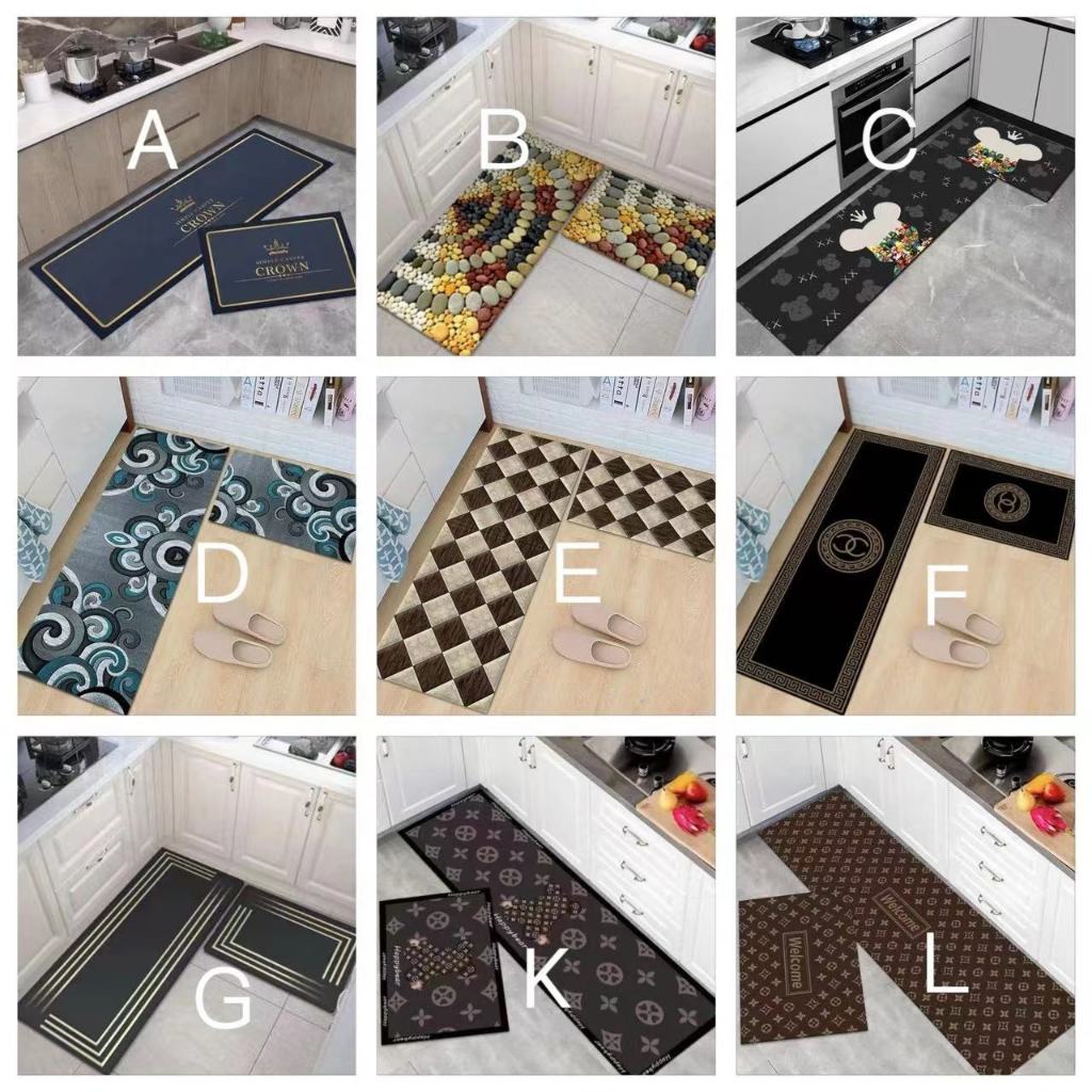 Size: 40x60cm,40x120cmREADY STOCK 2pcs Anti-slip Bedroom Kitchen Living ...