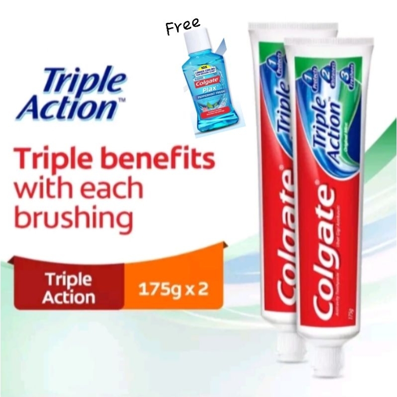 Surprise Box 1 Colgate Triple Action Original Mint Toothpaste 2*175g