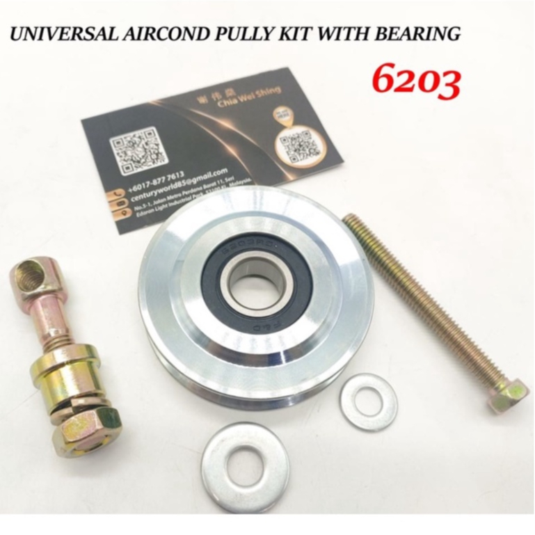 UNIVERSAL AIRCOND PULLY / PULLEY KIT WITH BEARING 6203 (WIRA/SAGA 12V