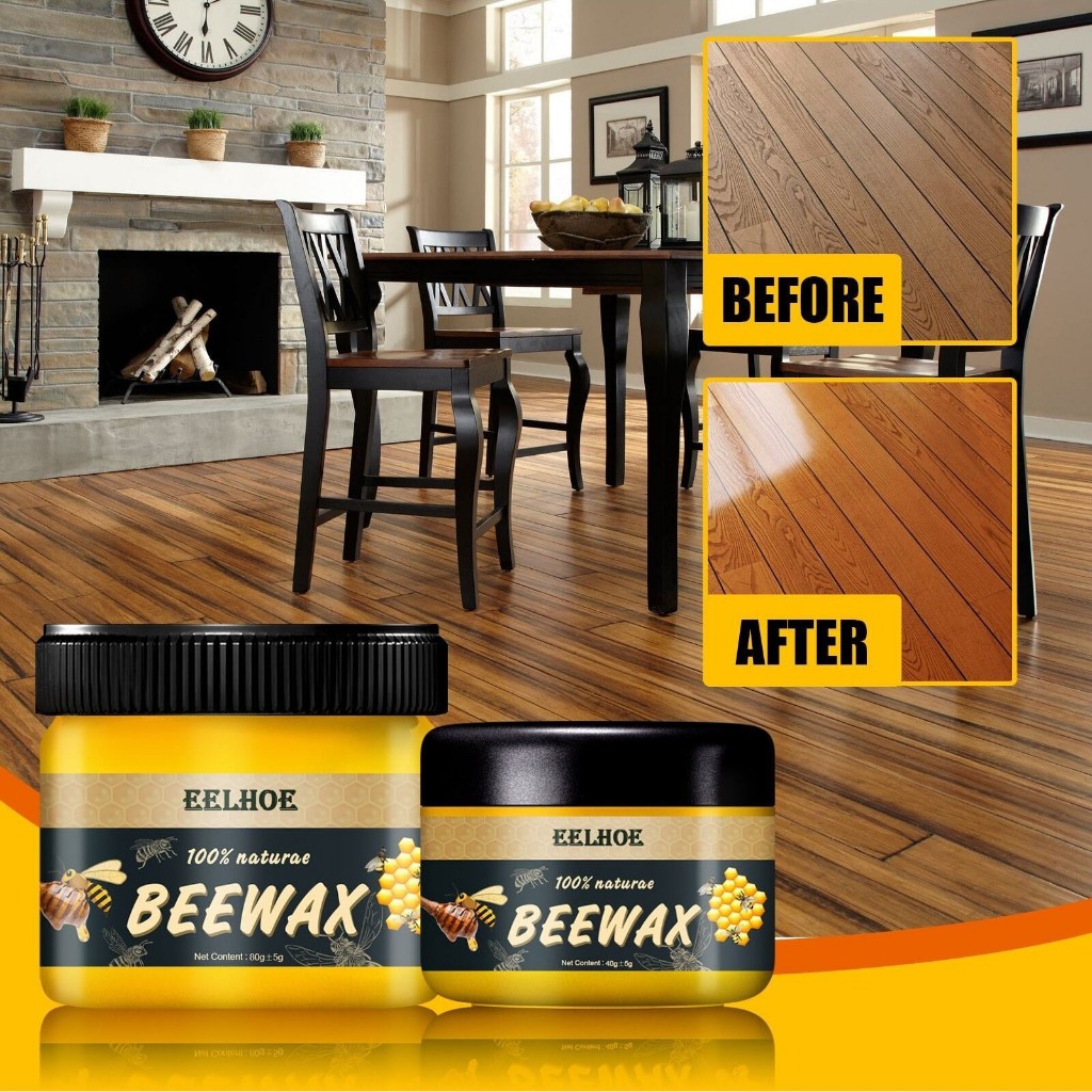 Beewax Wood Polish Furniture Wood Care Natural Shine Bees Wax