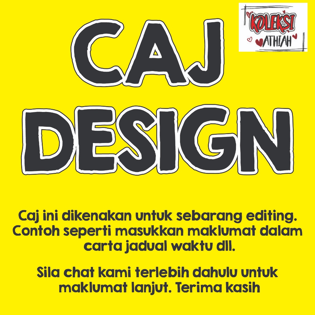 Caj Design / edit tulisan | Shopee Malaysia