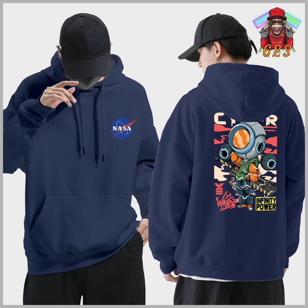 Nasa Cyber Hoodie Fashion Design Unisex Jacket Hoodie Man Hoodies Women Long Sleeve Baju Lelaki Baju Sejuk Shopee Malaysia