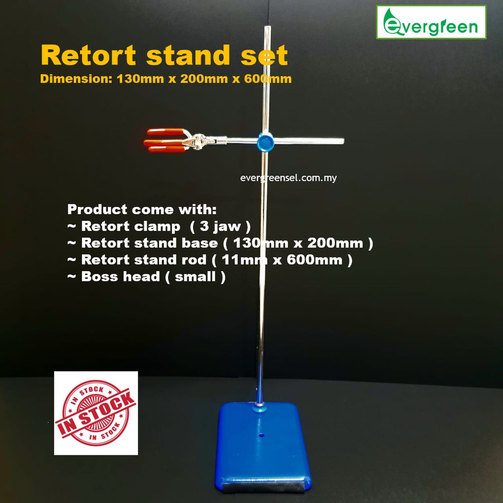 ( PROMO ) Retort Stand COMPLETE SET Stainless steel set including ...