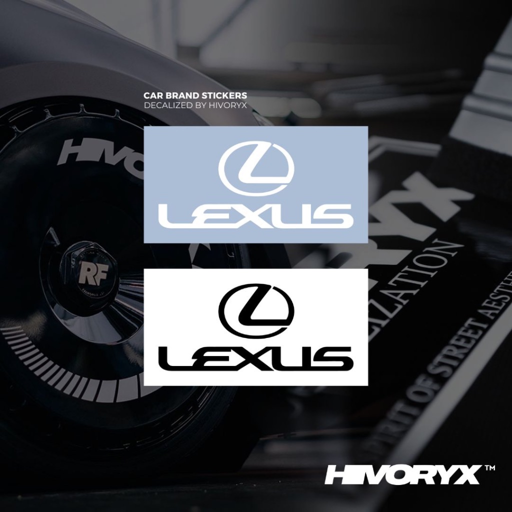 「LEXUS LOGO STICKER」CAR BRAND SERIES CAR DECAL AUTOMOTIVE DIE-CUT VINYL ...