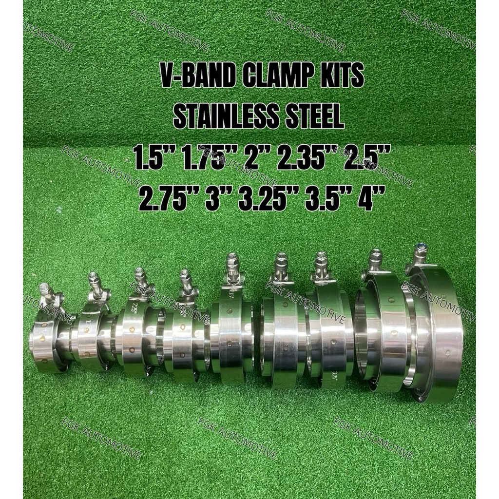 304 Stainless Steel 1.5''- 4'' V band Clamp Inch V-band Exhaust Male ...