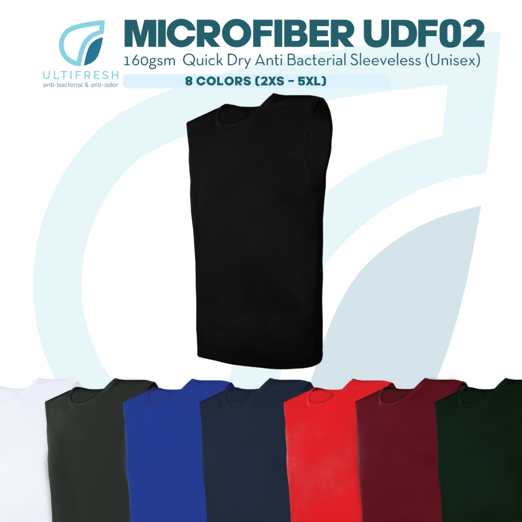 ULTIFRESH Microfiber Singlet Jersey Sleeveless Unisex Cool Airy ...
