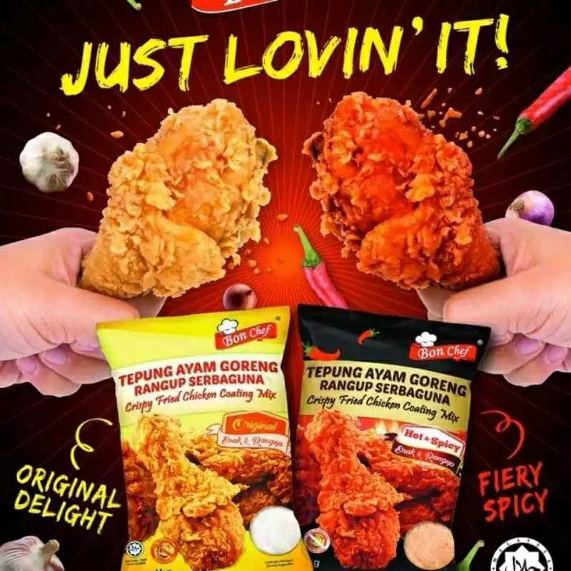 BON CHEF Tepung Goreng Ayam Serbaguna/ Crispy Fried Chicken Coating Mix ...